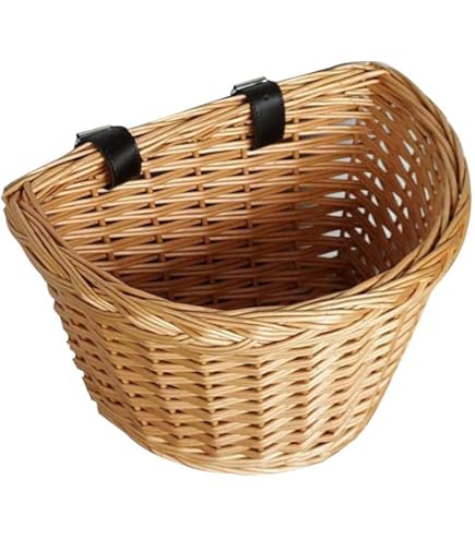 Amazon.co.jp: 自転車カゴ こども フロント用 籐 前かご オシャレ 籐