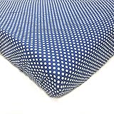 One Grace Place Simplicity Blue Changing Pad Cover, Blue and White