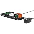 Belkin[Apple公認] 3 in 1 MagSafe充電器 最大15W高速充電 ワイヤレス充電器 MagSafe公式認証 iPhone 16 / 15 / 14 / 13 / 12 Apple Watch 8/7/Ultra 高速充電対応 A
