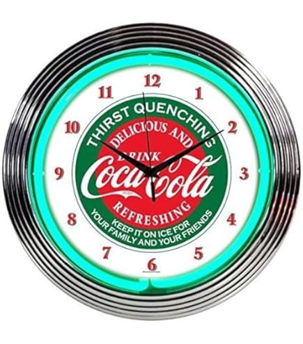 Amazon.co.jp: 壁掛け 時計 ネオンクロック COCA-COLA コカコーラ