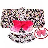 浴衣ドレス 子供用 女の子 浴衣 ガールズ 帯2本付き 七夕 夏祭り 花火大会 fo-tmyd01 120cm No03