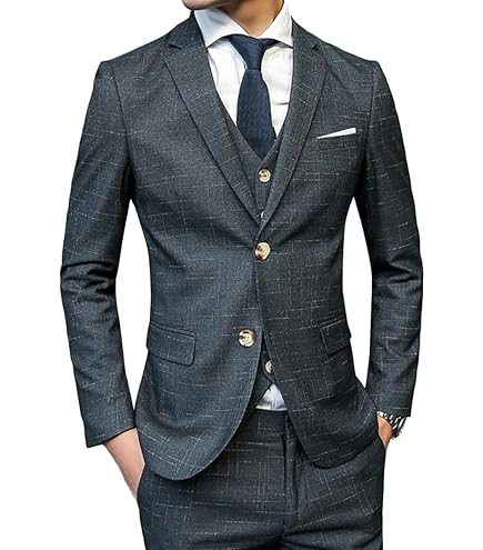 Amazon.co.jp: メンズスーツ2ピースラグジュアリーシャイニーラペル