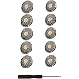 YFFSFDC ボタン ジーンズ デニム 交換 リメイク用 17mm 10個セット ジーパン直し ネジ式 簡単取付け DIY 手作り 手芸/家庭/裁縫用 専用ドライバー付き (銅色)