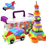 vinmax 400本パフSqueezed AssemblingおもちゃThornボールDIY 3dパフボールパズルToys for Children