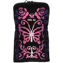 【美品】ANNA SUI チェイス かぶせ内Lファスナー長財布 パープル 美品】ANNA SUI チェイス かぶせ内Lファスナー長財布 パープル