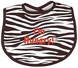 Raindrops Embroidered Bib, I'm Hungry/Brown by Raindrops