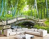 bzdhwwh壁画3d壁紙ナチュラルブリッジ水Bamboo Forest Landscape寝室リビングルームテレビソファ壁紙壁3 Dの 6949265116023