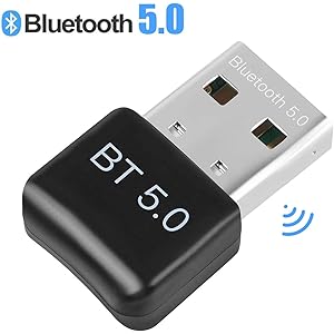 Bluetoothアダプタ 5.0 Bluetoothアダプター USBアダプタ 低遅延 無線 小型 ドングル 最大通信距離20m Ver5.0 apt-x対応 EDR/LE対応(省電力)Windows 7/8/8.1/10(32/64bit) 対応 Mac非対応 1年保証 (Bluetooth5.0)