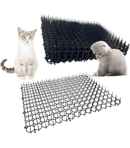 Amazon | NEYORIKA 鳥除け 猫除け とげマット 黒 16.5cm×21.5cm