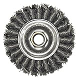 Weiler 13114 Standard Twist Knot Wire Wheel, 4, 0.20 Steel Fill, M10 x 1.25 Nut (Pack of 5) by Weile