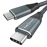 Twozoh 4K USB Cケーブル100W 2M (All-in-One) USB 3.2 Gen 2X2 20Gbps データ転送 PD高速充電 USB C 3.1 Type Cケーブル 4K@60Hz ビデオモニター ナイロン編組コード Thunderbolt3/4/MacBook 適格請求書発行可