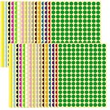 丸シール カラーラベル ステッカー 16色セット 32シート 5280片 10mm 分類 ラベル タックシール 丸型 オフィス 学校 整理収納 NYANDELMO ND-0186-R04-10mm
