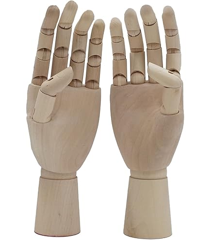 木製トルソーと手型マネキンセット Amazon | Revteds 木製 デッサン ハンド マネキン トルソー