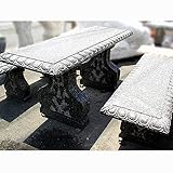 テーブル ベンチ 天然 御影石 彫刻 テーブル・ベンチセット