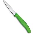 Victorinox Swiss Classic Wavy Edge Paring Knife, Pointed Tip, Green, 6.7636.L114