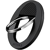 PITAKA MagSafe リング MagEZ Grip マグネット式スマホリング バンカーリング 角度調節可能 スタンド機能付き 600Dアラミド繊維 カーボン風 MagSafe専用 MagEZ Case 2&MagEZ Case 3に最適 60