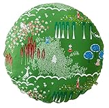 ムーミン フロアクッションφ100cm　カバー・中材セット ここにいるよ（グリーン)