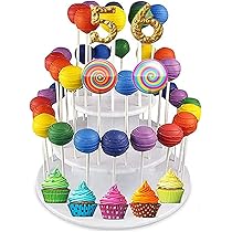 エレガントな4段アクリル製ロリポップ＆ケーキポップディスプレイスタンド ★ エレガントな4段アクリル製ロリポップ＆ケーキポップディスプレイ