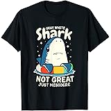 面白いサメのジョーク 中途半端ではない ホオジロザメのダジャレ ギフト Tシャツ
