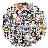 YAPUSEN ステッカーパック キャラクターシール 鬼滅の刃 防水ステッカーシール ステッカーセット 冨岡義勇 我妻善逸 伊之助 禰豆子 炭治郎 時透無一郎 伊黒小芭内 甘露寺蜜璃 防水 車 シール 車ステッカー バイク ステッカー アニメ シール PVC材質 防水 手帳テープ・ノート・スーツケース・キャリーケース・パソコン・スケートボード・iPad ・携帯等適用 50枚セット