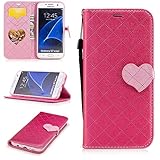 Aireratze(TM) Samsung Galaxy S7 Edge ケース　PU　手帳型　携帯電話用 [USBケーブルは無料です]　カバー カード収納ポケット付き　マグネット式　ストラップ付き　