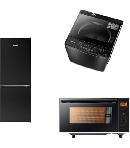 Amazon | 【家電セット 3点】 コンフィー(COMFEE') 冷蔵庫90L黑+洗濯機