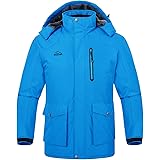 Rdruko Men's Outdoor Ski Snow Jacket Waterproof Fleece Mountain Hooded Rain Coat