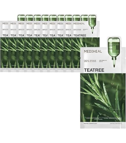 MEDIHEAL ティーツリーケアソリューションアンプルマスクJEX 99枚 Amazon.co.jp: MEDIHEAL ティーツリーケアソリューションアンプル
