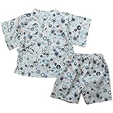 《初夏盛夏対応》(日本製) Pample Mousse(パンプルムース) 和柄家紋甚平スーツ 95cm /IV NO.DP-72461