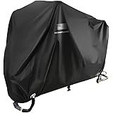 NEVERLAND Motorcycle Cover Waterproof Outdoor Storage,Motorbike Scooter Covers Heavy Duty Medium with Lock-Holes, Bandage, Re
