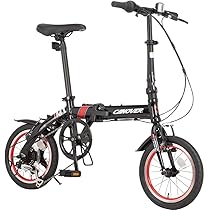 Amazon | カノーバー(CANOVER) 折りたたみ自転車 14インチ 6段変速 46T