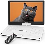 Mooka Life 14インチ ポータブル dvdプレーヤー 15.5型 1366*768 大画面 細い画面枠 5000mAh大容量バッテリー 6時間連続再生 ラストメモリー機能 180°&270°角度調整 折り畳める CPRM リージョンフリー 