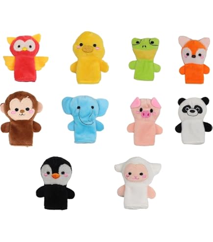 Amazon.co.jp: amzmonnsuta 10個入りかわいい 動物 指人形 超萌え