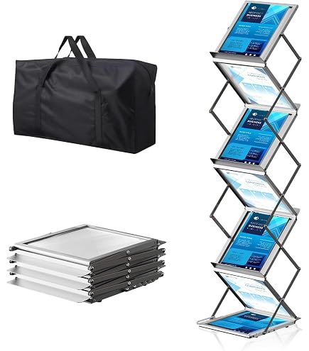 Kenpiko Floor-Standing Magazine Rack, 4-Layer Brochure Display