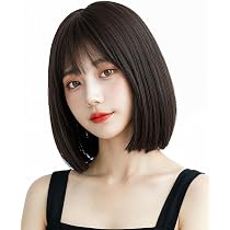 Amazon.co.jp: ORSUNCERウィッグ ボブ ショート 黒 ボブウィッグ フル