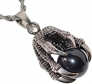 龍爪ネックレス 龍 竜 爪 ネックレス 天然石 チェーン 選べる メンズ ステンレス 03 あずきチェーン 3mm ネックレス 通販 Amazon