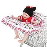 Anself コンパクト ポータブル 2-in-1 スーパーマーケットショッピングカート カバーマット ポリエステル高い椅子カバー 児童保護クッション ベビー用