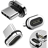 DuHeSin 24ピン マグネット式 USB C コネクター チップ ヘッド (3パック) ほとんどのタイプ C 電話ケーブル アダプター パッド タブレットデバイスに対応