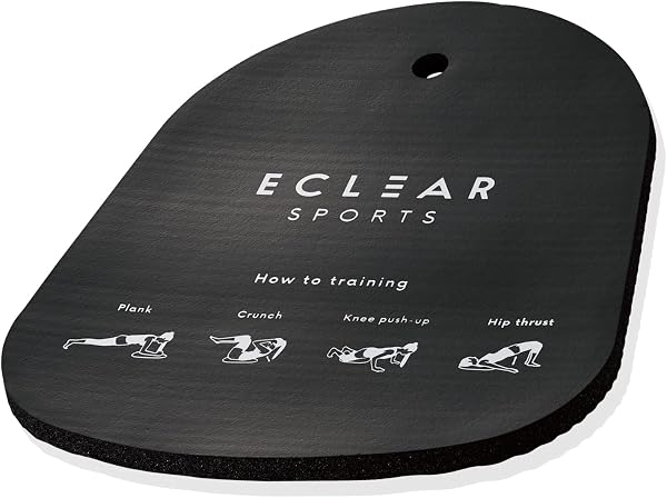 エレコム トレーニングマット ポイントトレーニングマット エクリアスポーツ 約450mm×380mm×15mm コンパクト Lサイズ ブラック HCF-YMCLBK - 1