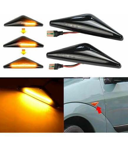 2PCS Side Indicator Guard LED Flasher Lights – Fits Ford Falcon XT XR6 XR8 FG (2008-2014, Black Housing)