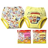 ベビー トレーニングパンツ アンパンマン 2枚組 3層構造 女男児 ベビー キッズ (2.イエロー/90cm)