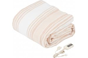 Mofua 電気毛布 洗える敷毛布 130×80cm シングル 温度調節無段階 ダニ退治 頭寒足熱配線 足元 モフア MFS401H-D