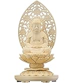 Amazon｜繁樓藝雕 仏像 薬師如来 桧木製 飛天光背 八角台座 無病
