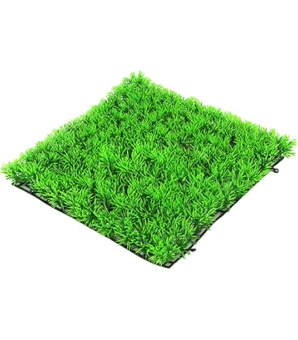 Amazon | Kemxing水族館の草マット装飾、25cm x 25cm人造プラスチック