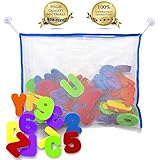 Bath Letters And Numbers With Bath Toy Organizer. The Best Educational Bath Toys with Premium Bath T