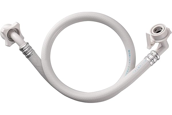SANEI PT1700-1-0.8 L Type Automatic Washing Machine Water Supply Hose, Length 2.2 ft (0.8 m), Prevents Kink and Breakage, Ori