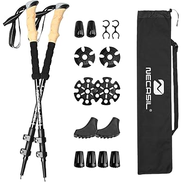 トレッキングポール【超軽量169ｇ】【カーボン】【付属品10点】登山 ストック トレッキングポール【超軽量169g】【カーボン】【付属品10点