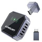 ACMOUNT ワイヤレスCarPlay/Android Auto アダプター CarPlay＆AndroidAutoをワイヤレス化 純正な有線CarPlay/Android Auto搭載する車専用 Bluetooth/音楽/多言語対応 自動接続 98%以上の車種適用 技適認証取得済み 日本語取扱説明書付き(ダークグレー)