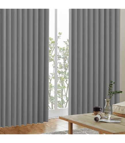 Amazon｜1級遮光カーテン 防炎 形状記憶 Aフック 幅125×丈240cm 2枚