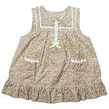 《初夏盛夏対応》(日本製) Pample Mousse(パンプルムース) 布帛ローン小花柄裾フリルノースリチュニック 80cm /CR NO.DP-72102